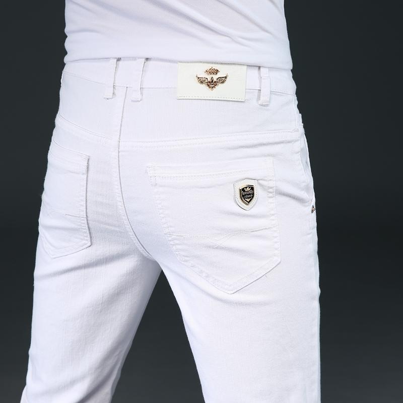 Men's Jeans Styles 2022 Men's White Slim Advanced Stretch Skinny Embroidery Decoration Denim Trousers Male Brand ClothesMen's, 109 white 
Men's Jeans Styles 2022 Men's White Slim Advanced Stretch Skinny Embroidery Decoration Denim Trousers Male Brand ClothesMen's, 109 white