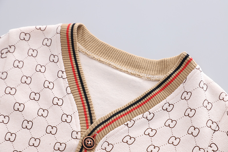 Spring Autumn Baby Toddler Boy Sets Wool Cardigan Sweater+Shirt+Pants 3PC Fashion Children Kids Sport Outfits Clothing 1-4 Years 220507