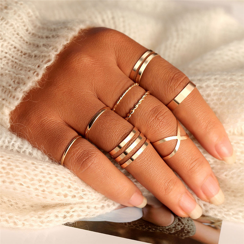 Original Design Gold Color Round Hollow Geometric Rings Set For Women Fashion Cross Twist Open Joint Female Jewelry 220716
Original Design Gold Color Round Hollow Geometric Rings Set For Women Fashion Cross Twist Open Joint Female Jewelry 220716