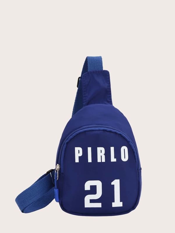 Kids Number & Letter Graphic Sling Bag SHE