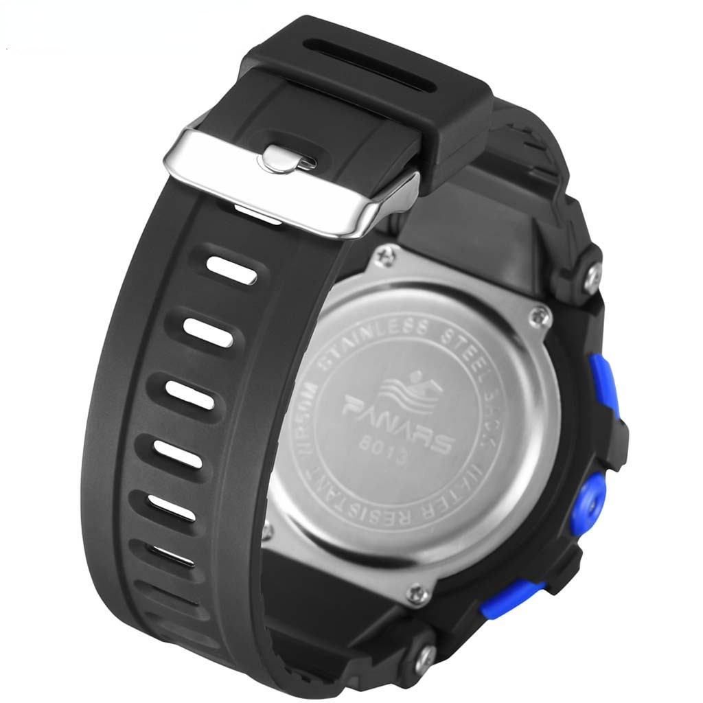 Outdoor Digital Watch for Men 50M Waterproof LED Sport Timing Alarm Clock Plastic Strap Wristwatch Deportivo Hombre, Blue
Outdoor Digital Watch for Men 50M Waterproof LED Sport Timing Alarm Clock Plastic Strap Wristwatch Deportivo Hombre, Blue