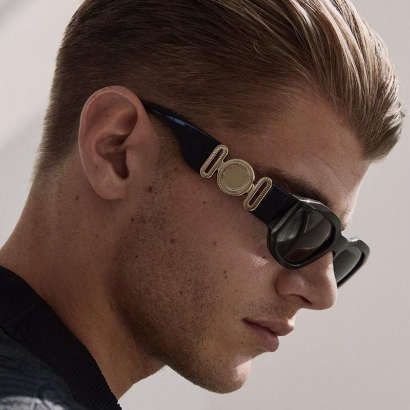 men 4361 sunglasses attitude sunglass gold frame square metal frame vintage style outdoor design classical mode Metal Frame Sunglasses