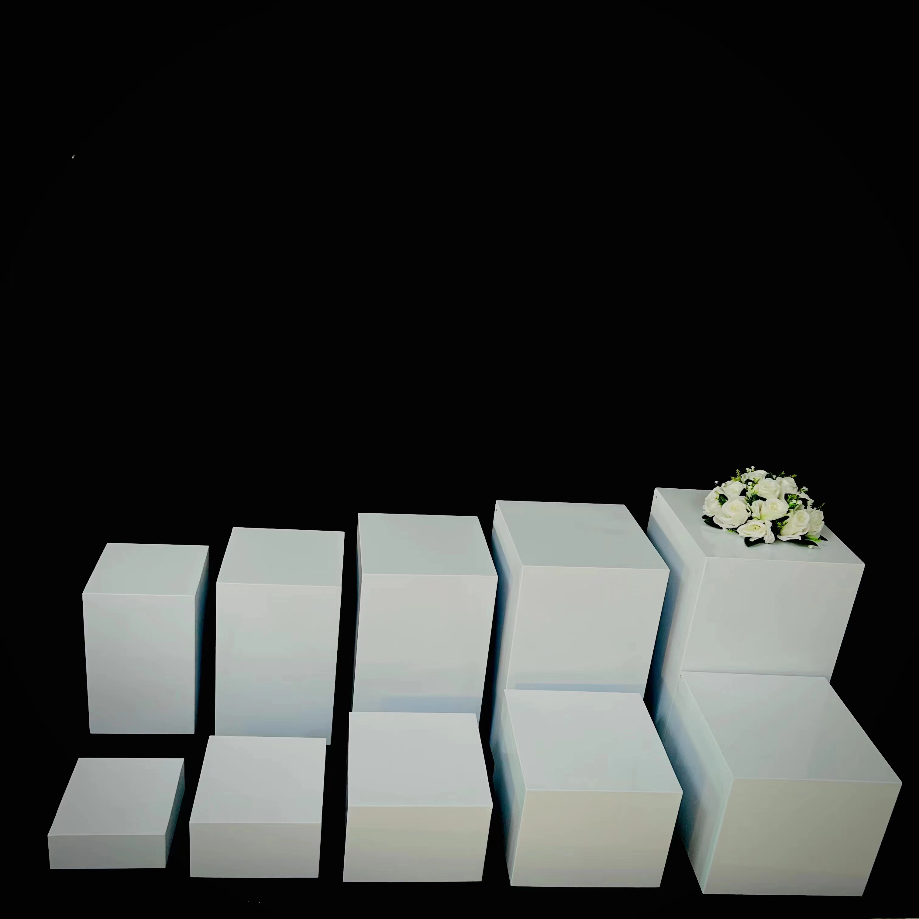10pcs Wedding Decoration White Column Dessert Table Banquet Mall Store Display Window Centerpiece Aisle Backdrops Flower Vase Feast Cake Fruits Holder
