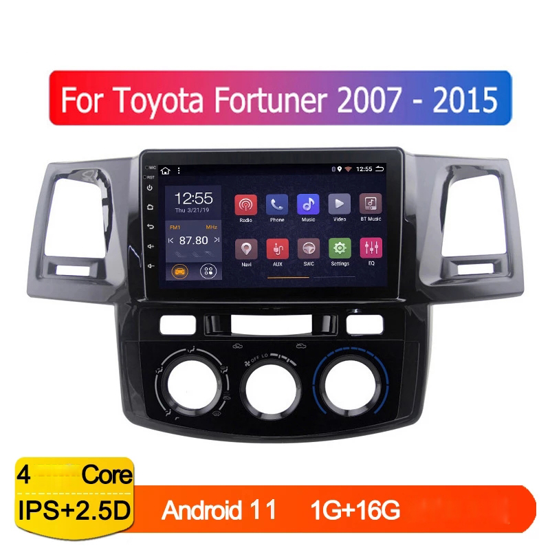 Car Multimedia Video Player Navigation GPS Android 10 For Toyota FORTUNER HULIX 2007-2015 support DVR OBD2 TPMS TLM007
Car Multimedia Video Player Navigation GPS Android 10 For Toyota FORTUNER HULIX 2007-2015 support DVR OBD2 TPMS TLM007