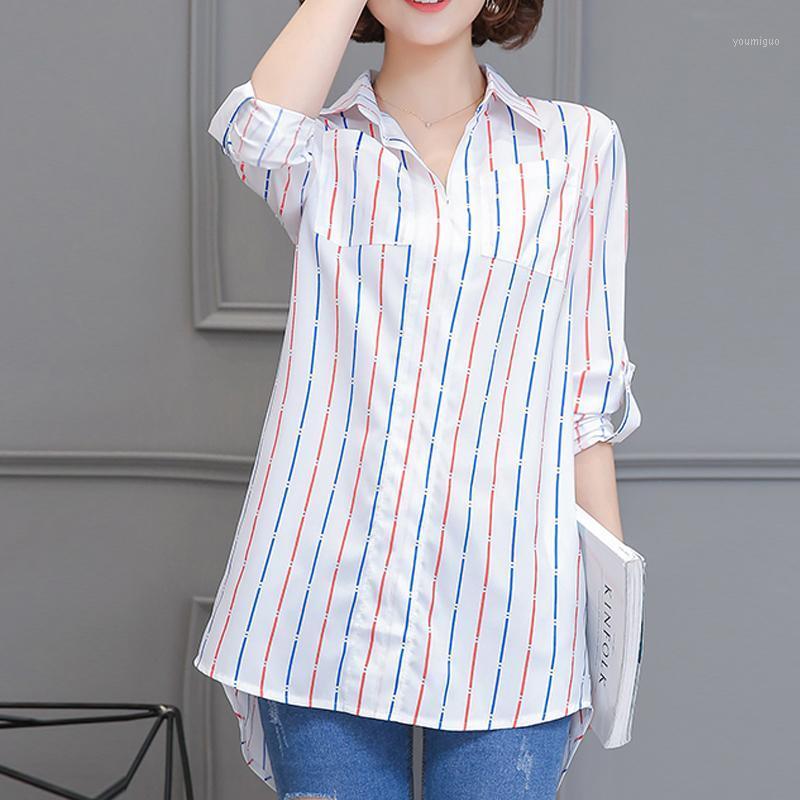 Women's Blouses & Shirts 4xl Long Tunic Fashion Shirt Women Blouse 2022 Autumn White Striped Loose Ladies Casual Plus Size Tops Camisas Muje, Blue striped
Women's Blouses & Shirts 4xl Long Tunic Fashion Shirt Women Blouse 2022 Autumn White Striped Loose Ladies Casual Plus Size Tops Camisas Muje, Blue striped
