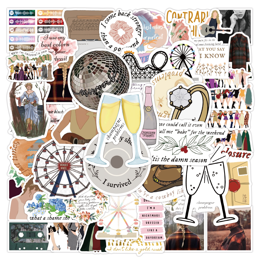 50Pcs/Lot Taylor Alison Swift Car Stickers Pack For Laptop Luggage Skateboard Guitar Cute Stationery Graffiti Singer Decals Kids Toys Waterproof PVC, Cartoon
50Pcs/Lot Taylor Alison Swift Car Stickers Pack For Laptop Luggage Skateboard Guitar Cute Stationery Graffiti Singer Decals Kids Toys Waterproof PVC, Cartoon