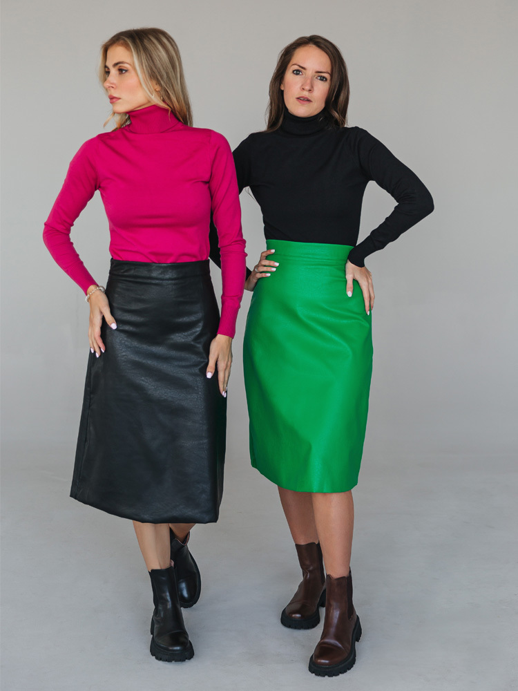 Toppies Women's PU Leather Skirt Solid High Waist A-line Skirts Casual Fashion Elegant faldas saia 220322