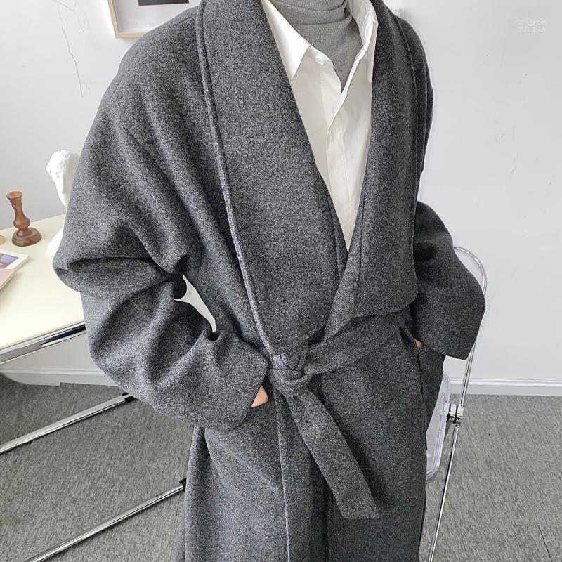 Men' Wool & Blends MIXCUBIC 2022 Winter England Style Wild Waist Rope Woolen Jackets Coat Men Casual Loose Lapel Gray Coats -XL Viol22, Black
Men' Wool & Blends MIXCUBIC 2022 Winter England Style Wild Waist Rope Woolen Jackets Coat Men Casual Loose Lapel Gray Coats -XL Viol22, Black