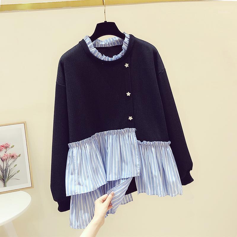Luxury Design 2022 Autumn Women' Ruffles Collar Long Sleeves Patchwork Stripe Shirts Female Ladies Shirt Blouse Tops A4165 Blouses, As pic
Luxury Design 2022 Autumn Women' Ruffles Collar Long Sleeves Patchwork Stripe Shirts Female Ladies Shirt Blouse Tops A4165 Blouses, As pic