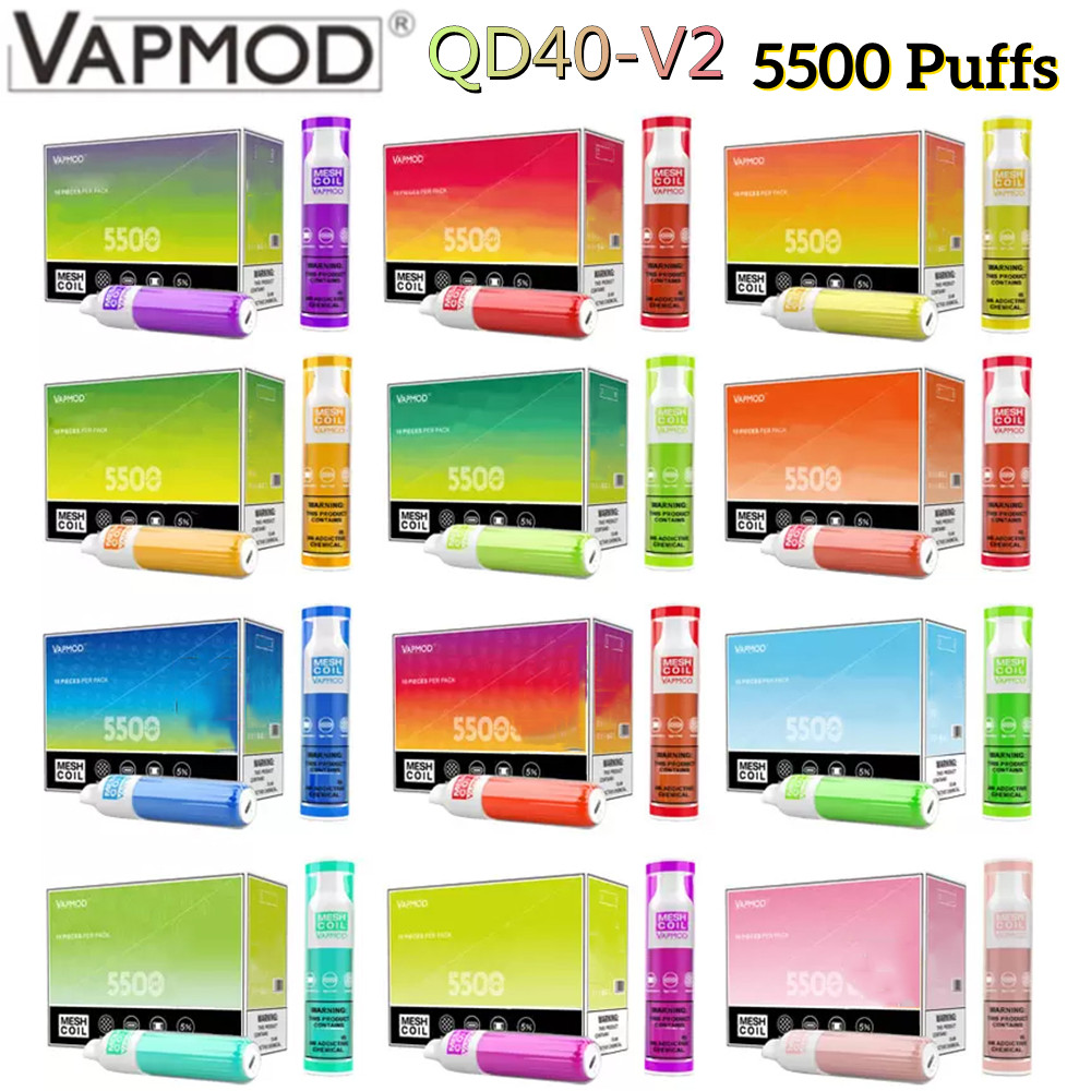 Authentic QD40-V2 Disposable E Cigarette 5500 Puffs 15ml Prefilled Cartridges Vape OEM Pen 12 Colors Fast Ship 650mAh Rechargeable Battery With Type-C Charge In Stock
Authentic QD40-V2 Disposable E Cigarette 5500 Puffs 15ml Prefilled Cartridges Vape OEM Pen 12 Colors Fast Ship 650mAh Rechargeable Battery With Type-C Charge In Stock