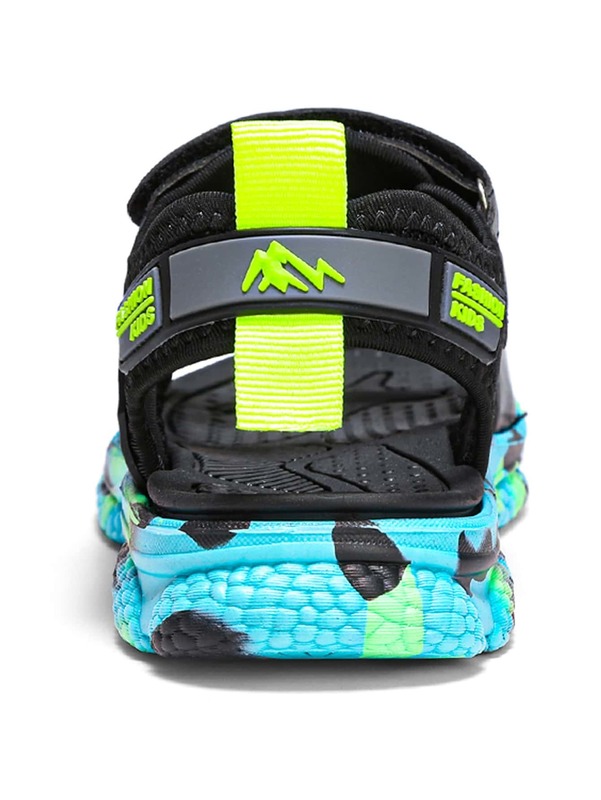 Boys Letter Detail Colorblock Sports Sandals SHE