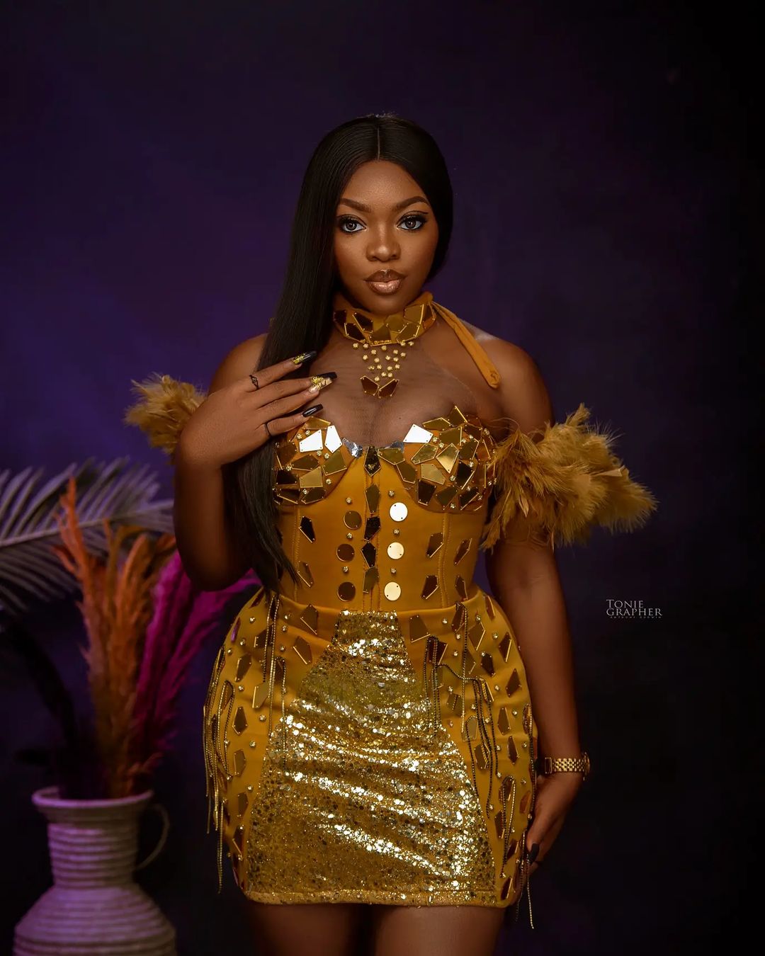 2022 Plus Size Arabic Aso Ebi Gold Sparkly Luxurious Prom Dresses Beaded Crystals Evening Formal Party Second Reception Birthday Engagement Gowns Dres