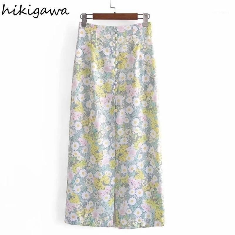 Skirts Hikigawa Woman Buttons Flower Print High Waist Split Skirt Vintage Fashion Casual Office Lady Faldas Women Clothing, Photo color
Skirts Hikigawa Woman Buttons Flower Print High Waist Split Skirt Vintage Fashion Casual Office Lady Faldas Women Clothing, Photo color