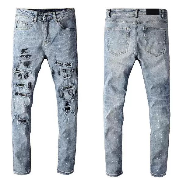 Luxurys Designer Mens Jeans Fashion Slim-leg Jeans Five Star Biker Pants Distressed Water Diamond Stripes Denim Trousers Top Quality Size 28-40
Luxurys Designer Mens Jeans Fashion Slim-leg Jeans Five Star Biker Pants Distressed Water Diamond Stripes Denim Trousers Top Quality Size 28-40