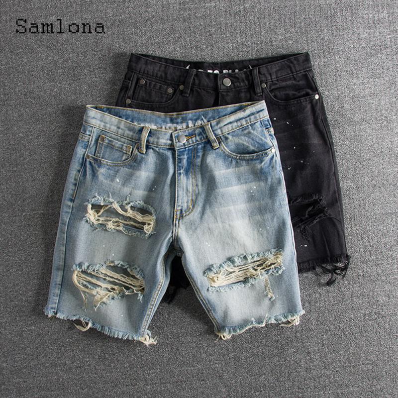 Men' Jeans Samlona Plus Size Men Fashion Bottom Mid Waist Crimping Denim Shorts Loose Vintage Hole Ripped Short Male Summer PantsMen' Heat, Black
Men' Jeans Samlona Plus Size Men Fashion Bottom Mid Waist Crimping Denim Shorts Loose Vintage Hole Ripped Short Male Summer PantsMen' Heat, Black