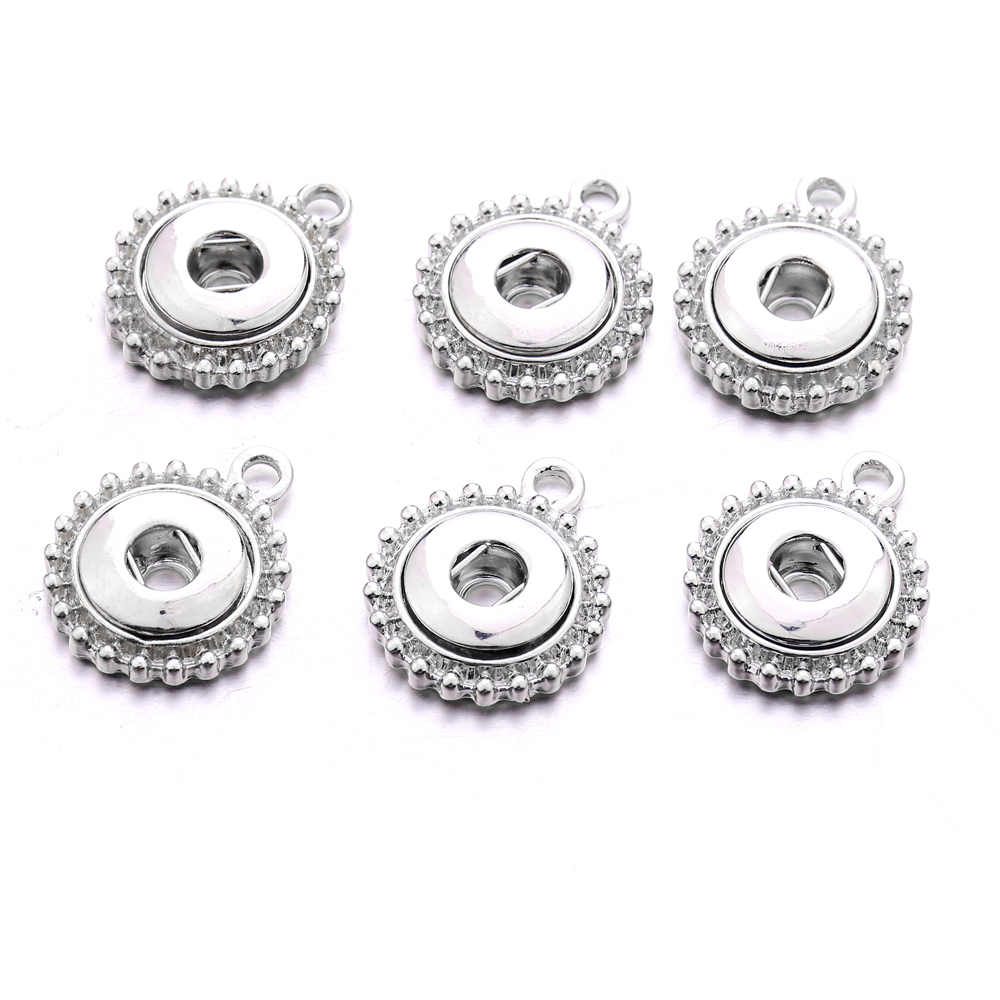 Fashion Silver plated 12mm Snap Button Necklace Necklace For Women Ginger Snaps Buttons Jewelry