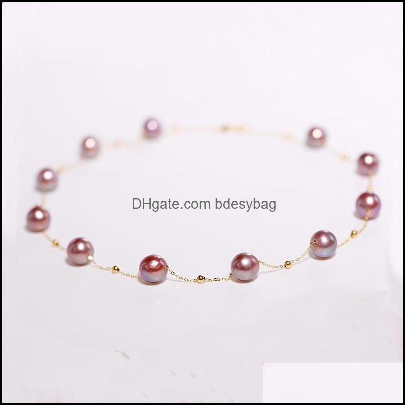 Chains Necklaces Pendants Jewelry Natural Fresh Water Pearl Necklace Genuine 18K Gold Pure Au750 Chain For Women Fine Engage Dho7Q
Chains Necklaces Pendants Jewelry Natural Fresh Water Pearl Necklace Genuine 18K Gold Pure Au750 Chain For Women Fine Engage Dho7Q