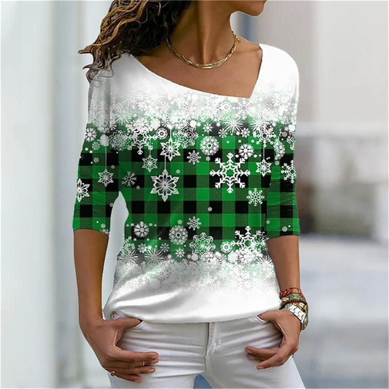 Gym Clothing Snowflake Pattern Bottoming T-shirt Top Woman Fashion Sublimation Slim High-Quality Spring V-neck Digital PrintingGym
Gym Clothing Snowflake Pattern Bottoming T-shirt Top Woman Fashion Sublimation Slim High-Quality Spring V-neck Digital PrintingGym