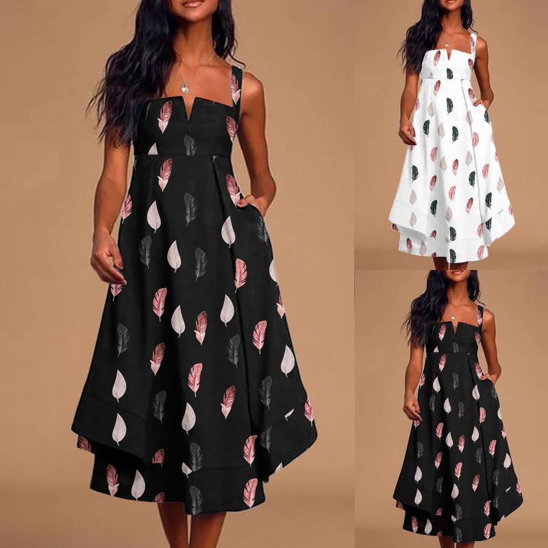 Casual Dresses Women Summer For 2022 Floral Printing Trendy Midi Evening Dress Sleeveless V Neck Ruffle With Pocket Red DressesCasual, Black
Casual Dresses Women Summer For 2022 Floral Printing Trendy Midi Evening Dress Sleeveless V Neck Ruffle With Pocket Red DressesCasual, Black