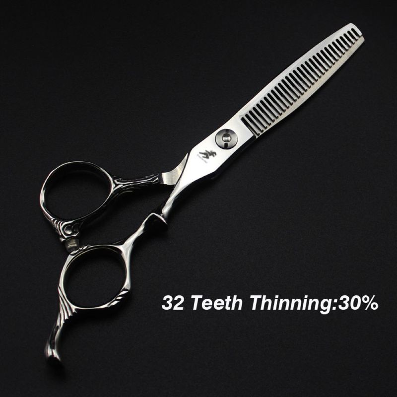 Freelander Barber Hair Scissors 6 inch Professional dressing With Japan Sink Screw Cutting Thinning 220317