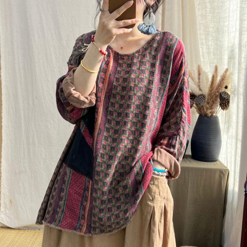 Women's T-Shirt Spring T Shirt Women Printed Cotton Patchwork O Neck Long Sleeve Pullovers Big Size Basic Fashion Ladies Blouse YoYiKamomoWo, Orange
Women's T-Shirt Spring T Shirt Women Printed Cotton Patchwork O Neck Long Sleeve Pullovers Big Size Basic Fashion Ladies Blouse YoYiKamomoWo, Orange