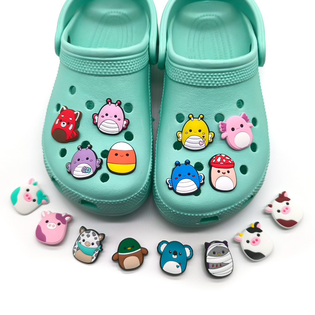 MOQ 50pcs NEW plush toys pattern croc JIBZ 2D Soft rubber Shoe parts accessories decoration Shoe Buckles charms trinkets fit kids sandals wristband
MOQ 50pcs NEW plush toys pattern croc JIBZ 2D Soft rubber Shoe parts accessories decoration Shoe Buckles charms trinkets fit kids sandals wristband