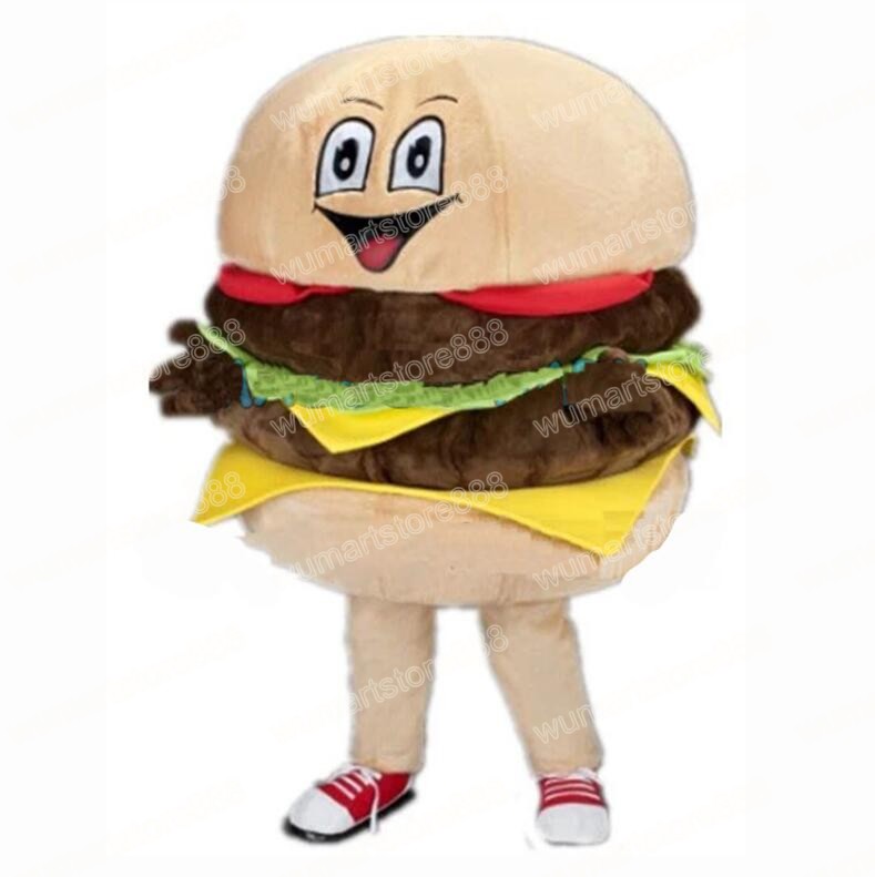 Halloween Burger Mascot Costume Top quality Christmas Fancy Party Dress Cartoon Character Suit Carnival Unisex Adults Outfit
