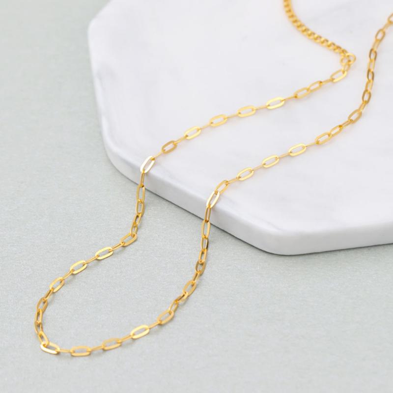 Chains Pure Gold Women's Necklace Trendy Yellow Lady Unisex Female's Italian Curb Chain Diamond-Jewelry Cable Link 18inchLChains
Chains Pure Gold Women's Necklace Trendy Yellow Lady Unisex Female's Italian Curb Chain Diamond-Jewelry Cable Link 18inchLChains