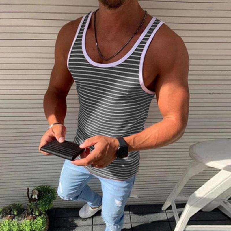 Men's Tank Tops Stylish Fitness Vest All Match Men Horizontal Stripes Slim Top VestMen's, Blue
Men's Tank Tops Stylish Fitness Vest All Match Men Horizontal Stripes Slim Top VestMen's, Blue