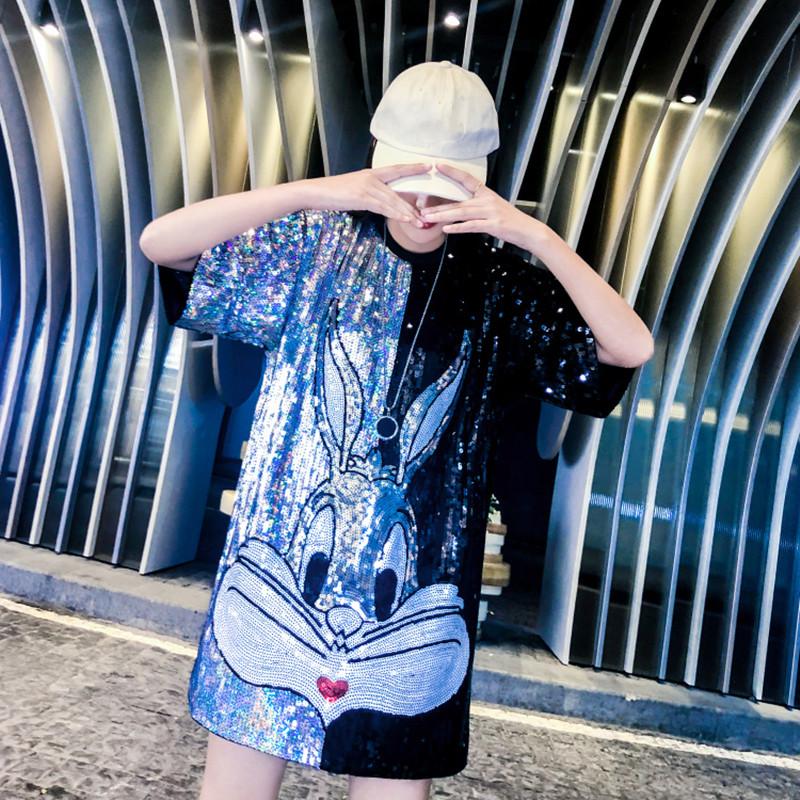 Women's T-Shirt Personality Contrast Cartoon Women's Hip-Hop Tops Spring And Summer Korean Loose Short Sleeved Sequined T-shirtWomen's, Red
Women's T-Shirt Personality Contrast Cartoon Women's Hip-Hop Tops Spring And Summer Korean Loose Short Sleeved Sequined T-shirtWomen's, Red