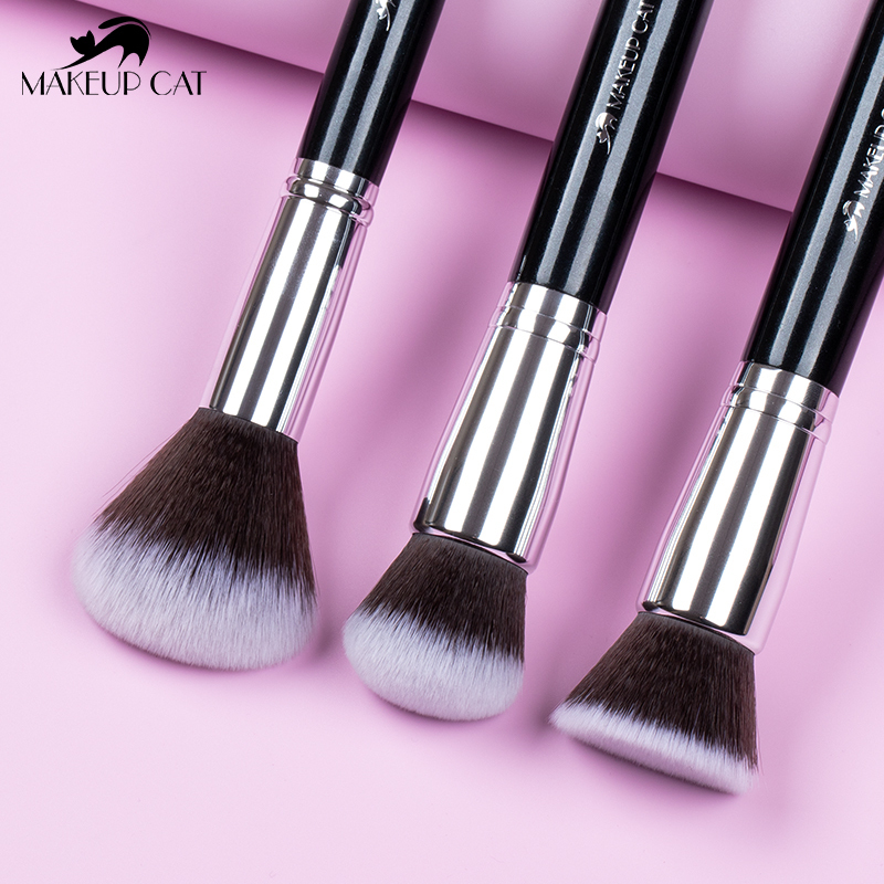 Makeup Cat-Black Makeup brushes set Professional tool Synthetic hair brushes Foundation Powder Contour Eyeshadow make up brushes 220616