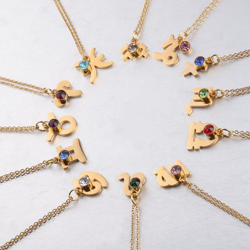 Pendant Necklaces 12pcs 45/50cm Mirror Polished Stainless Steel Gold Constellation Necklace Jewelry Lucky Birthstone Birthday JewelryPendant
Pendant Necklaces 12pcs 45/50cm Mirror Polished Stainless Steel Gold Constellation Necklace Jewelry Lucky Birthstone Birthday JewelryPendant