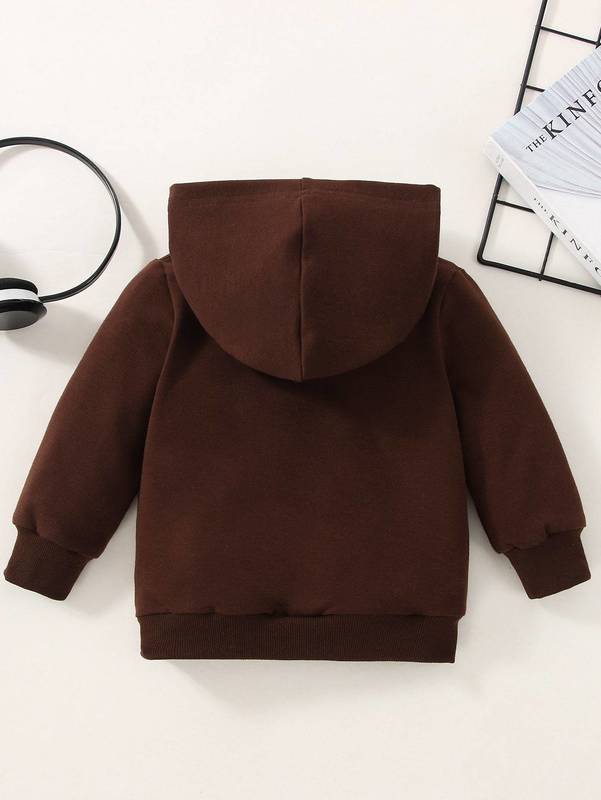 Baby Slogan Graphic Zipper Hoodie SHE