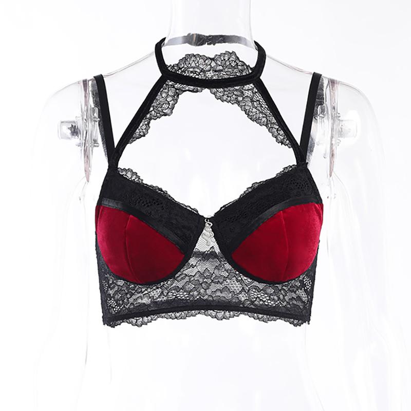 Women' Tanks & Camis Women Fashion Lace Velvet Patchwork See Through Halter Backless Crop Tops Moto Goth Dark Academia Party Clothes 2022, Black
Women' Tanks & Camis Women Fashion Lace Velvet Patchwork See Through Halter Backless Crop Tops Moto Goth Dark Academia Party Clothes 2022, Black