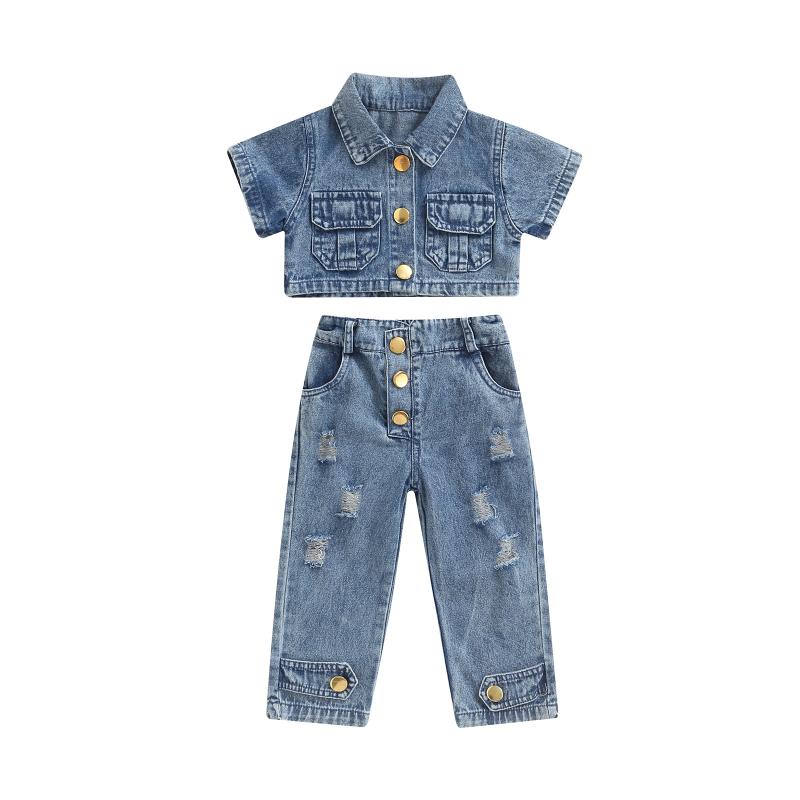 Clothing Sets 2022 1-6Y Fashion Kids Girl Denim Clothes Set Pockets Long Sleeve Button Jacket+Holes High Waist Pants Summer Children Outfits, White
Clothing Sets 2022 1-6Y Fashion Kids Girl Denim Clothes Set Pockets Long Sleeve Button Jacket+Holes High Waist Pants Summer Children Outfits, White