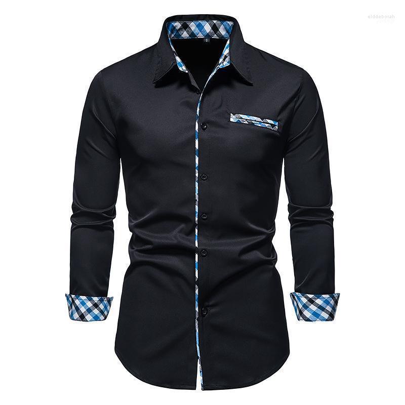 Men' Casual Shirts PARKLEES 2022 Autumn Plaid Patchwork Button Up Black Shirt Men Slim Long Sleeve Dress Formal For Office Chemise Homme El, Burgundy
Men' Casual Shirts PARKLEES 2022 Autumn Plaid Patchwork Button Up Black Shirt Men Slim Long Sleeve Dress Formal For Office Chemise Homme El, Burgundy