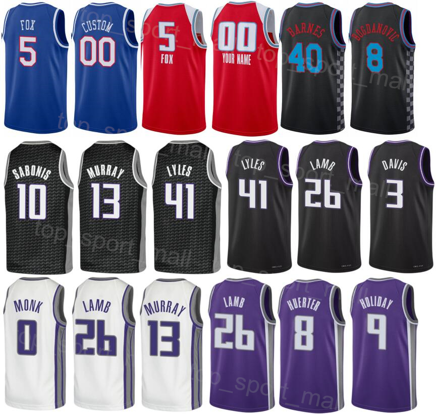 Screen Print Man Women Association Basketball Malik Monk Jersey 0 Kevin Huerter 8 Domantas Sabonis 10 Trey Lyles 41 Terence Davis 3 Justin Holiday 9 Jeremy Lamb 26, Black
Screen Print Man Women Association Basketball Malik Monk Jersey 0 Kevin Huerter 8 Domantas Sabonis 10 Trey Lyles 41 Terence Davis 3 Justin Holiday 9 Jeremy Lamb 26, Black