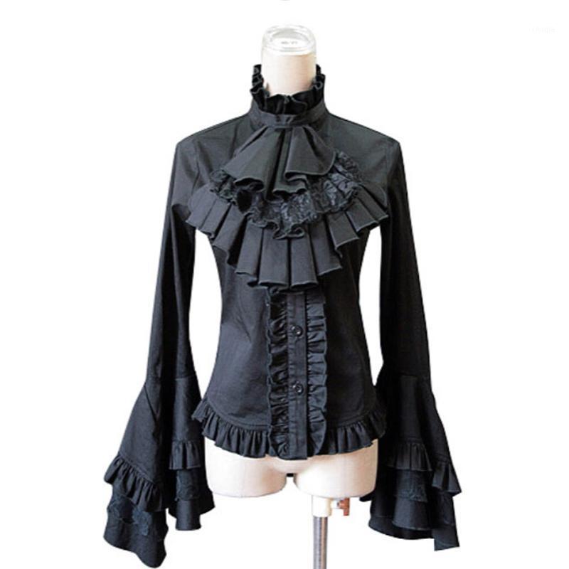 Women's Blouses & Shirts Black Stand Collar Lace Long Flare Sleeve Chiffon Lolita Gothic Sexy Shirt Famale 2022 Womens Tops And, White
Women's Blouses & Shirts Black Stand Collar Lace Long Flare Sleeve Chiffon Lolita Gothic Sexy Shirt Famale 2022 Womens Tops And, White