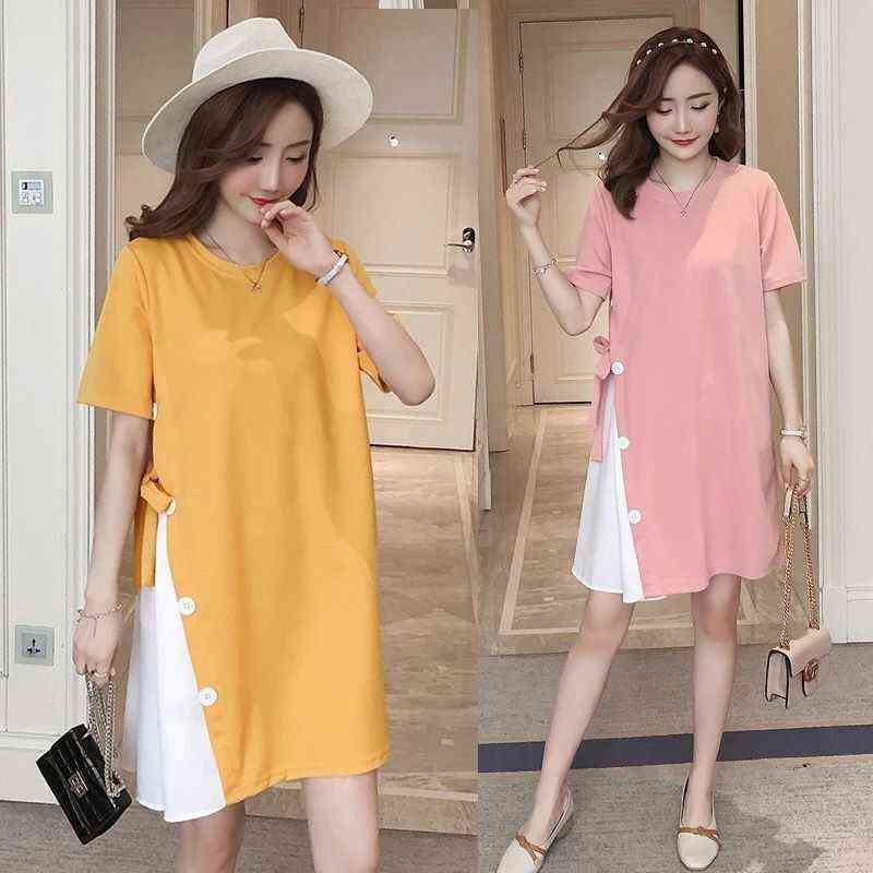 Maternity Dress Summer Dress Fashion Stitching Fake Two-piece Maternity Top Summer Korean Version Mid-length Maternity Skirt G220418, Only pink dress
Maternity Dress Summer Dress Fashion Stitching Fake Two-piece Maternity Top Summer Korean Version Mid-length Maternity Skirt G220418, Only pink dress