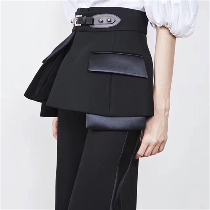 TWOTWINSTYLE Spring Trouser For Women's Wide Leg Pants With Belts High Waist Loose Hit Colors Pants Female Elegant Clothes 201228, Black pants
TWOTWINSTYLE Spring Trouser For Women's Wide Leg Pants With Belts High Waist Loose Hit Colors Pants Female Elegant Clothes 201228, Black pants