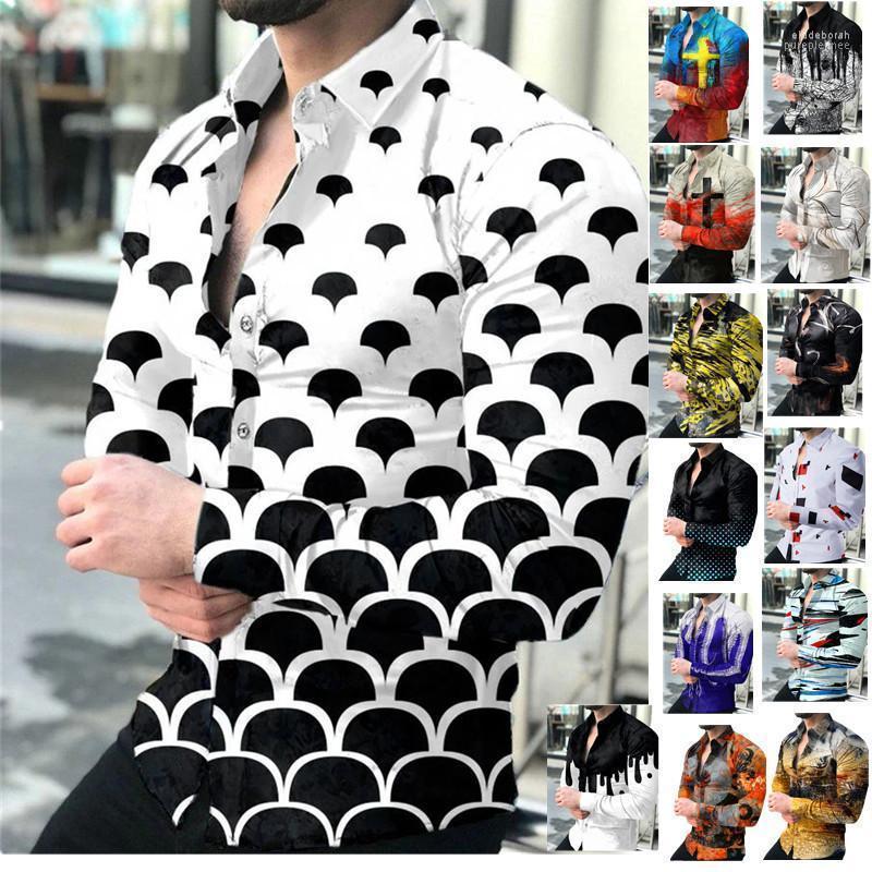 Men's Casual Shirts Men Shirt Spring And Summer Fashion Slim Print Cardigan Long Sleeve Single-Breasted Turn-down Collar Top Eldd22, 13
Men's Casual Shirts Men Shirt Spring And Summer Fashion Slim Print Cardigan Long Sleeve Single-Breasted Turn-down Collar Top Eldd22, 13