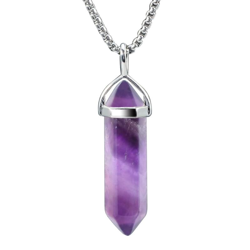 Pendant Necklaces Gem Necklace Hexagonal Pointed Healing Reiki Chakra With Stainless Steel Chain 18 InchesPendant
Pendant Necklaces Gem Necklace Hexagonal Pointed Healing Reiki Chakra With Stainless Steel Chain 18 InchesPendant