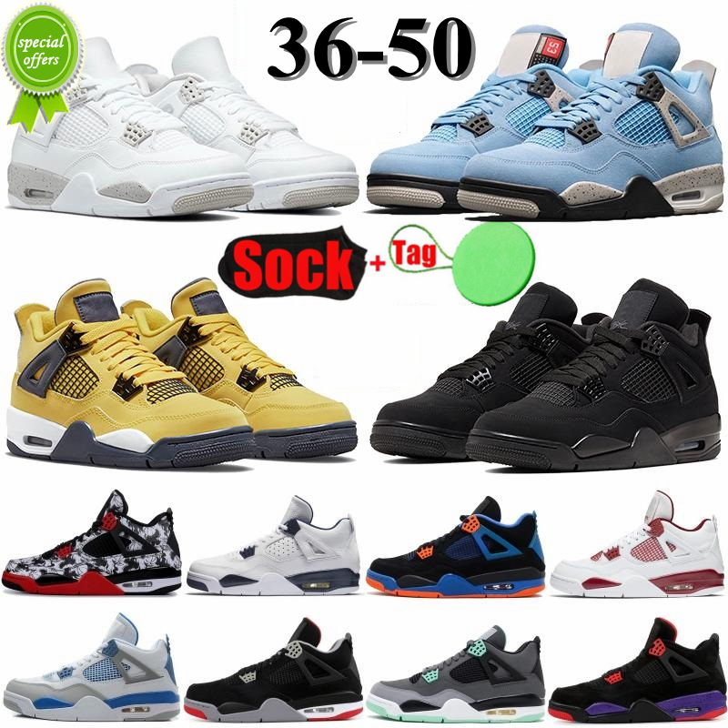 Big Size 36-50 Mens Basketball Shoes 4 Jumpman 4s Fire Red Thunder University Blue Lightning Black Cat White Oreo Womens Sports Sneakers US
Big Size 36-50 Mens Basketball Shoes 4 Jumpman 4s Fire Red Thunder University Blue Lightning Black Cat White Oreo Womens Sports Sneakers US