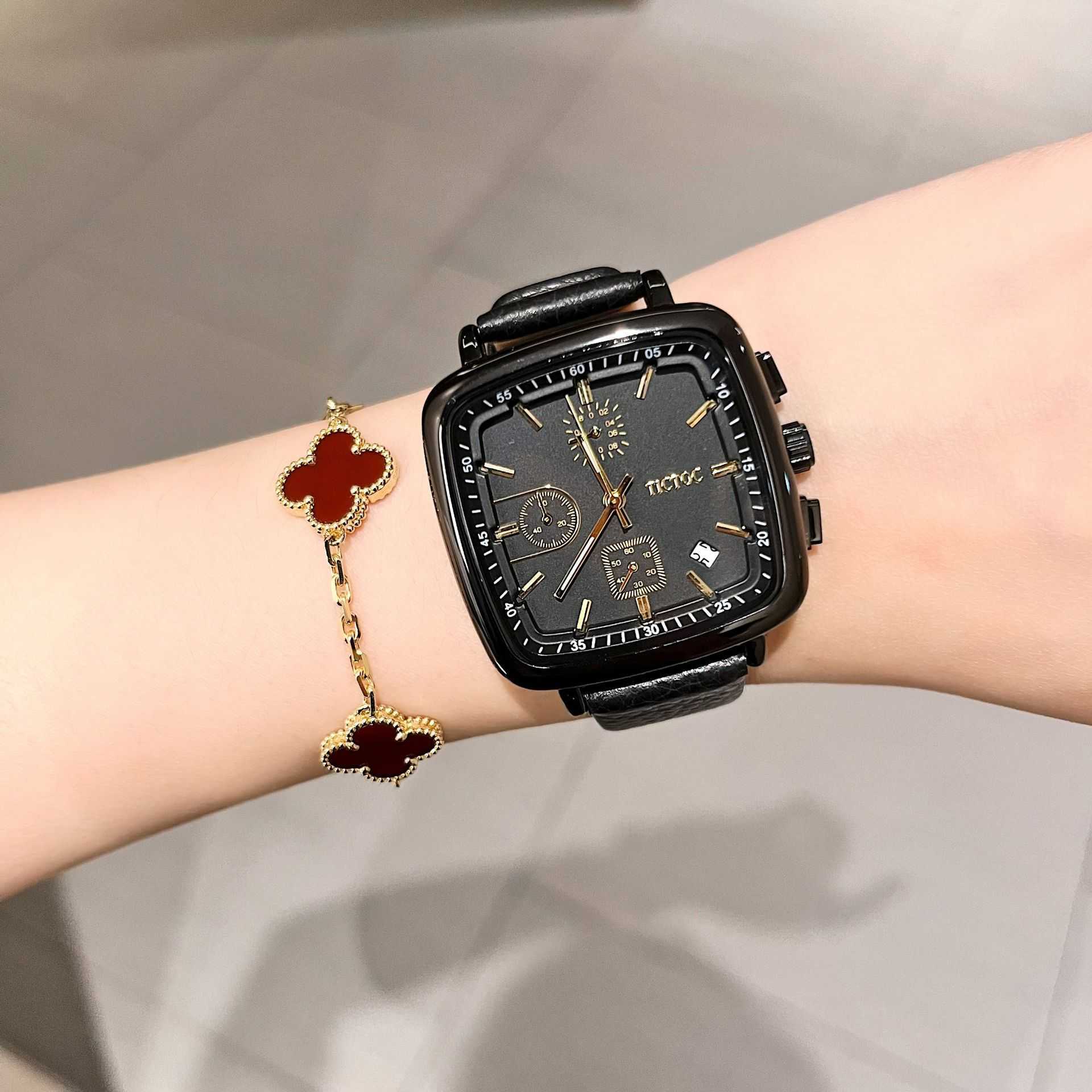 2022 New watch Three-eyed Unisex Ladies Fashion Trend Business District Belt Temperament Watch Women, Brown leather black gun frame
2022 New watch Three-eyed Unisex Ladies Fashion Trend Business District Belt Temperament Watch Women, Brown leather black gun frame