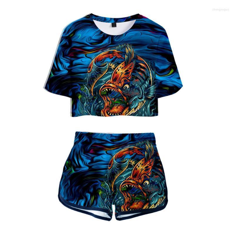 Women's Tracksuits Fishing 2 Pieces Set Sexy Tshirt Summer Kawaii Girl Fashion Casual Sets Preppy Style 2022 Arrival Women Streetwear, 3d
Women's Tracksuits Fishing 2 Pieces Set Sexy Tshirt Summer Kawaii Girl Fashion Casual Sets Preppy Style 2022 Arrival Women Streetwear, 3d