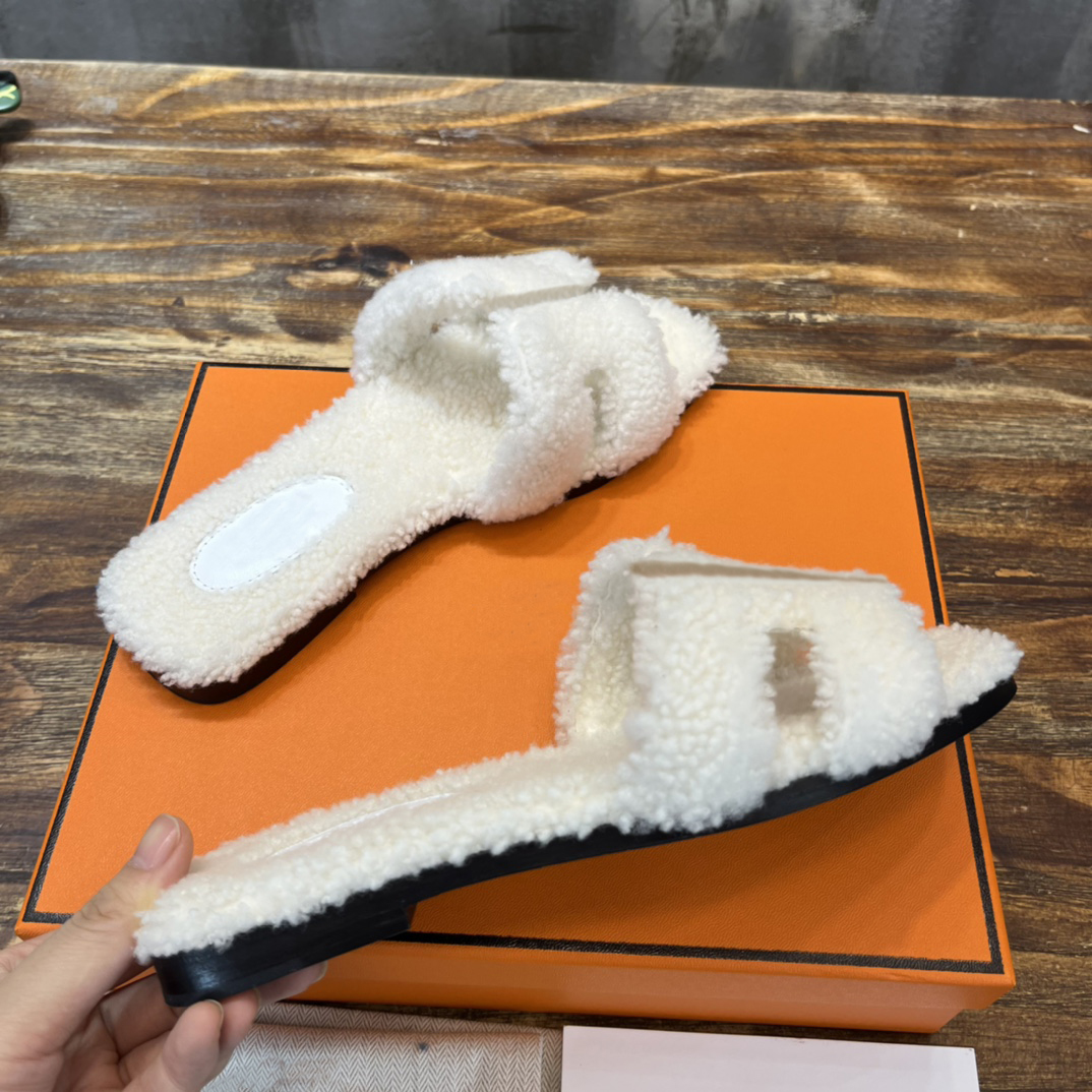 Oran Slippers Woolskin Wool Slipper Designer Women H Paris Sandals Trendy Embroidery Slides Winter Soft Plush Fur Sandal Fashion Slipper Top-Quality Size 35-41, Color 17
Oran Slippers Woolskin Wool Slipper Designer Women H Paris Sandals Trendy Embroidery Slides Winter Soft Plush Fur Sandal Fashion Slipper Top-Quality Size 35-41, Color 17