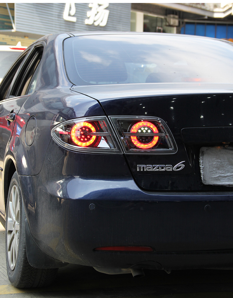 All LED Tail Lights For Mazda 6 Atenza 2004-2012 Rear Fog Brake Turn Signal Taillights Assembly Reversing Lamp