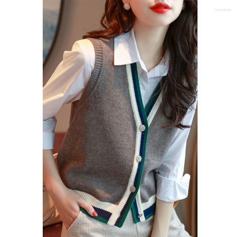 Women' Vests Jacket Vest Autumn Winter Sleeveless Knitted Cardigan Sweater Coat For Women Chaleco Mujer Luci22, Gray
Women' Vests Jacket Vest Autumn Winter Sleeveless Knitted Cardigan Sweater Coat For Women Chaleco Mujer Luci22, Gray
