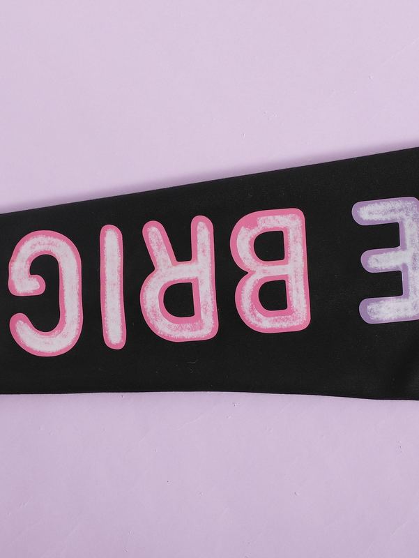 Girls Heart Print Tee & Letter Graphic Leggings Set SHE