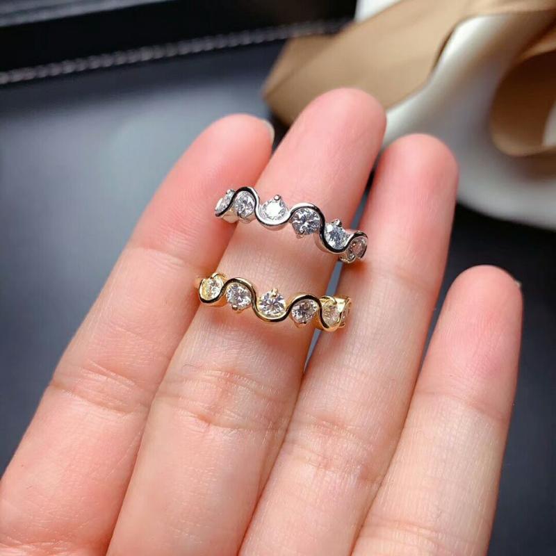 Cluster Rings 3mm Glittering Moissanite Gemstone Fashion Ring For Women 925 Sterling Silver Fine Wedding JewelryCluster
Cluster Rings 3mm Glittering Moissanite Gemstone Fashion Ring For Women 925 Sterling Silver Fine Wedding JewelryCluster